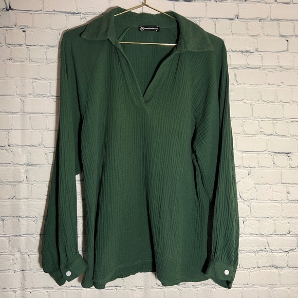PrettyGarden Tops - Hunter Green Top
